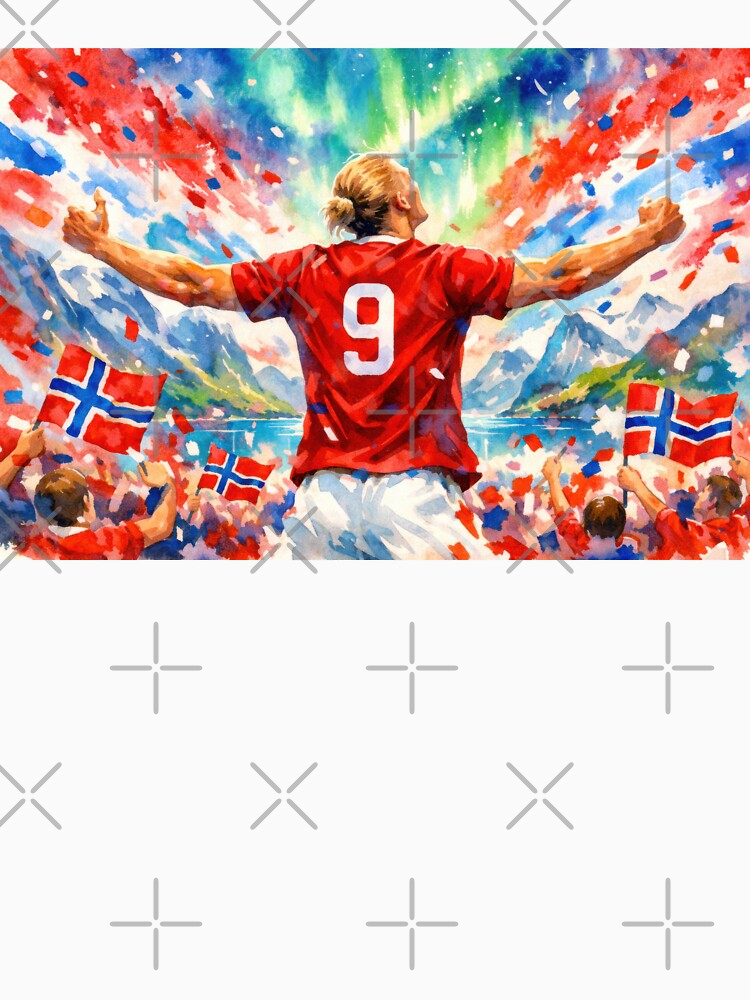 Norway Soccer Vibes  Soccer Player Celebrating Victory by BrickByDream
