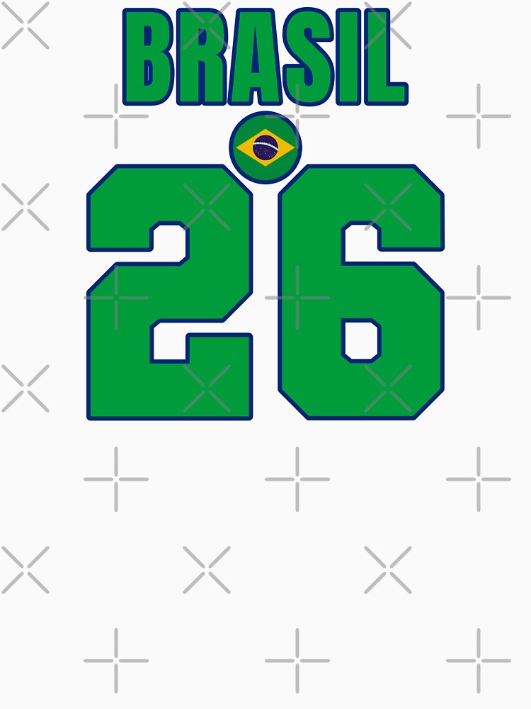 Brazil 26 Football Shirt Style Design – Brazil National Team Apparel by The Hairy Melon
