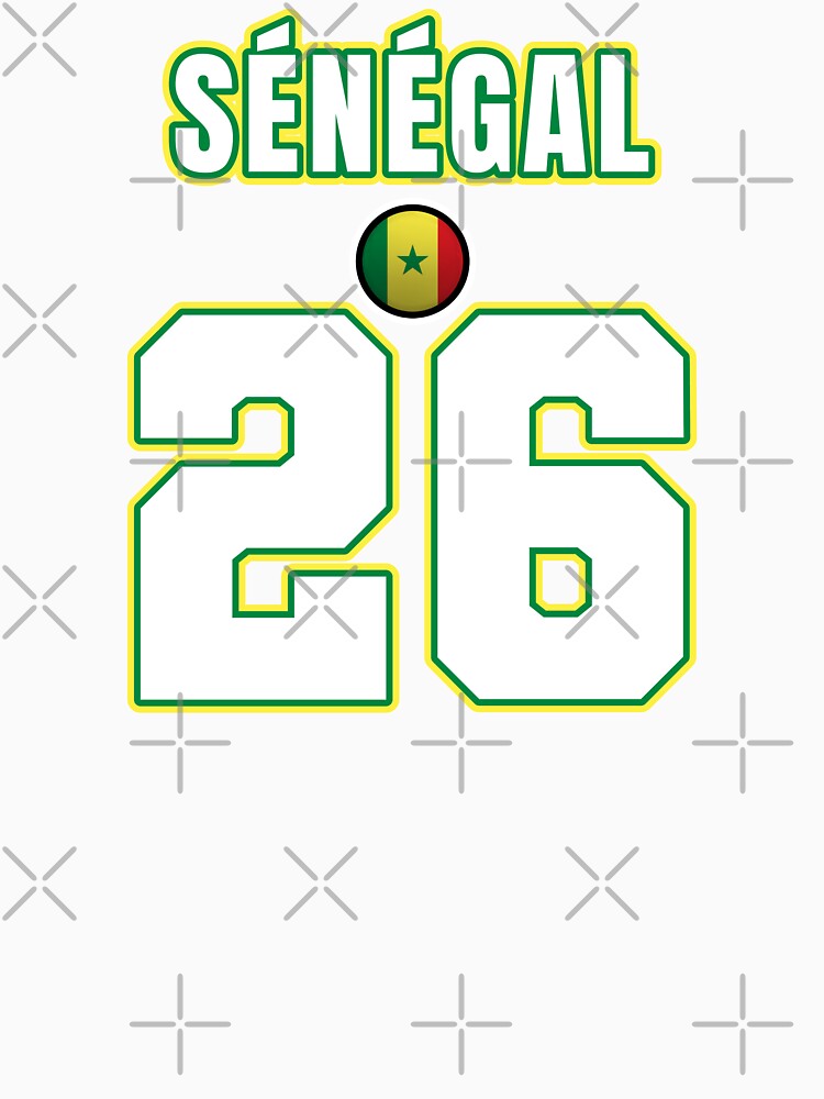 Senegal 26 Football Shirt Style Design – Senegal National Team Apparel by The Hairy Melon