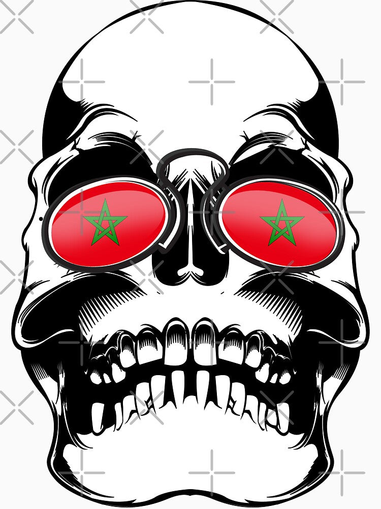 Morocco Football 2018 World Cup Skull by emphatic