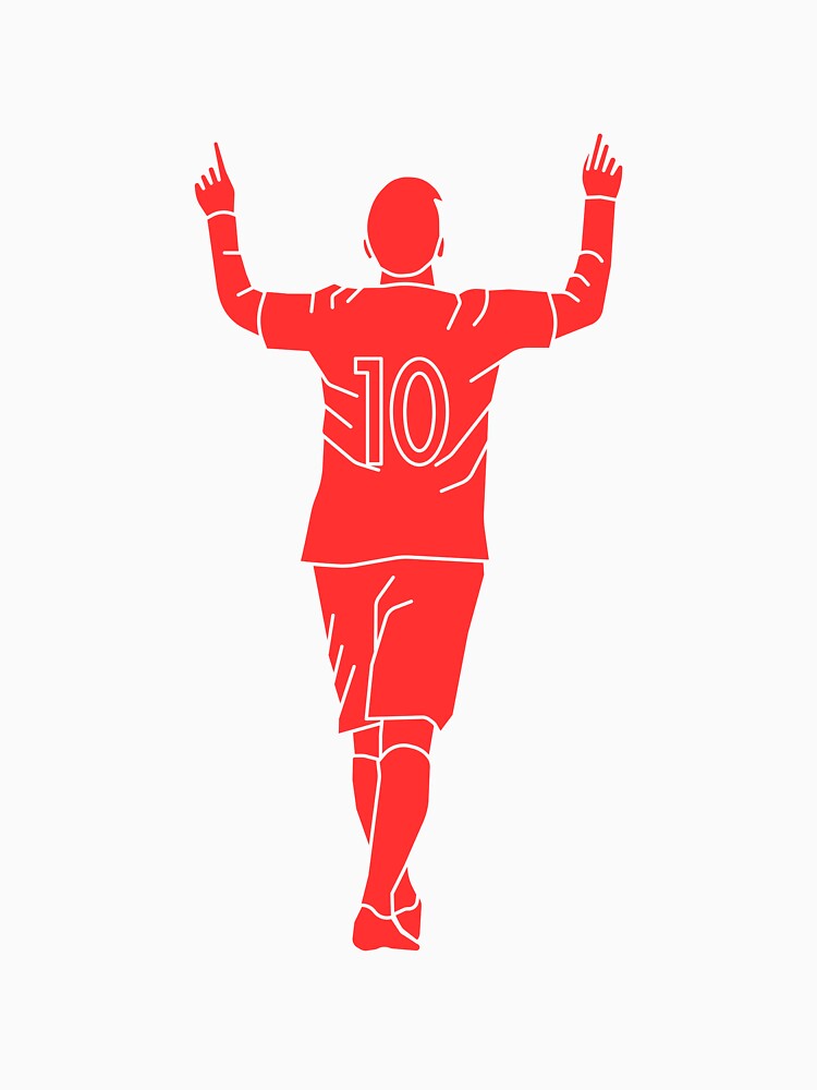 Red Number 10 Celebrating | Player Celebration by Football Stickers World