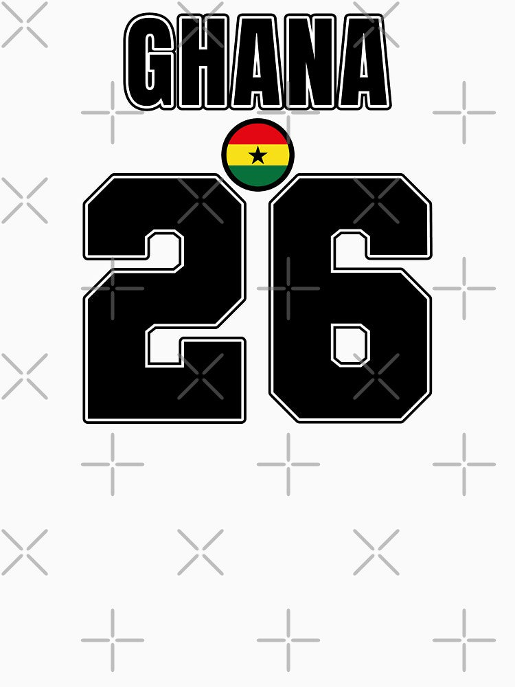 Ghana 26 Football Shirt Style Design – Ghana National Team Apparel by The Hairy Melon