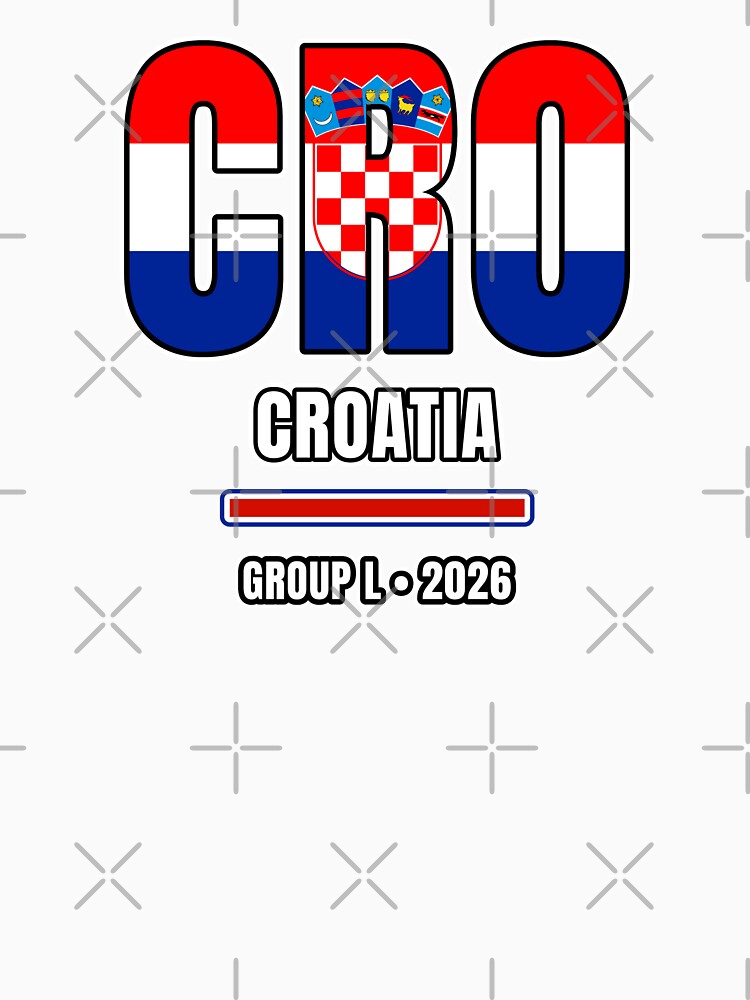 Croatia 2026 Football Shirt | CRO Croatia Soccer Fan Apparel | Croatia National Team Supporter Tee | Football 2026 Gift by The Hairy Melon