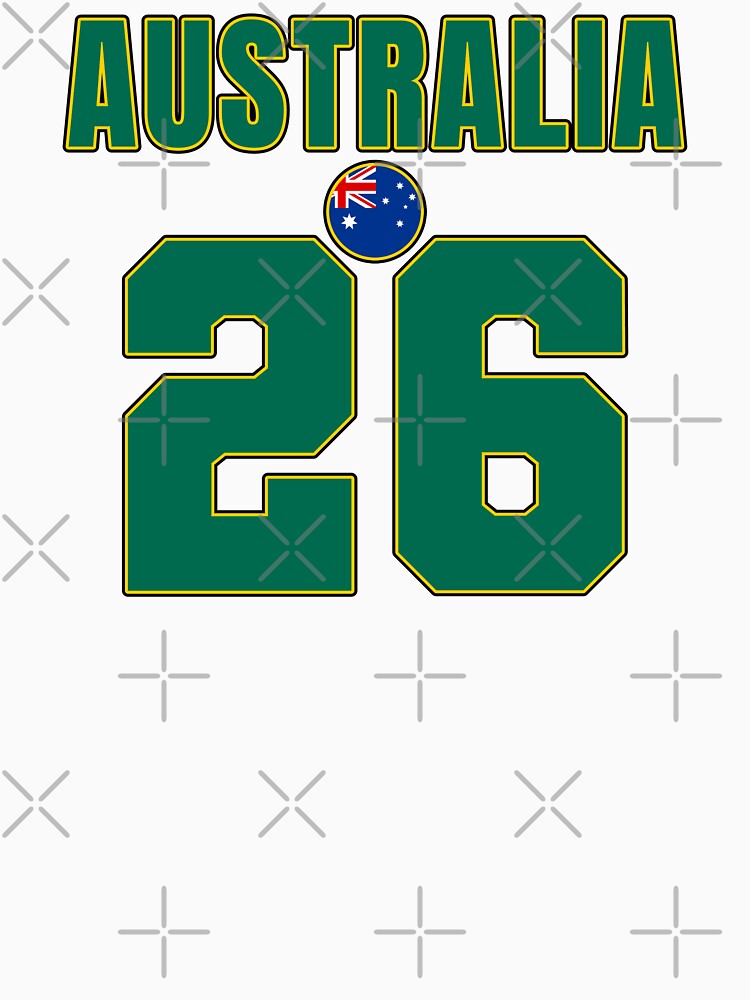 Australia 26 Football Shirt Style Design – Australia National Team Apparel by The Hairy Melon