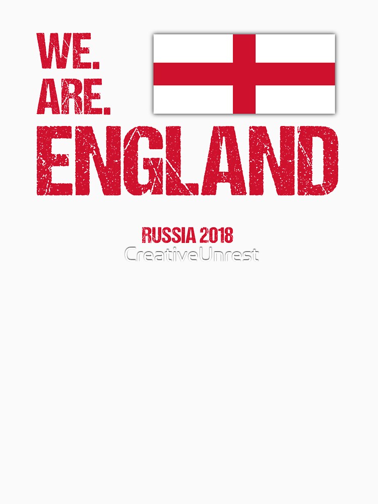 We Are England World Cup Russia 2018 by Creative Unrest