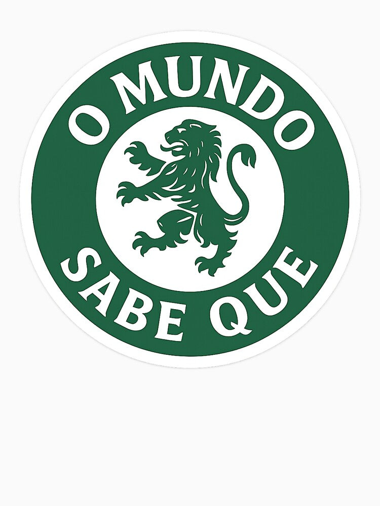 O Mundo Sabe Que - Sticker by Prime Prints