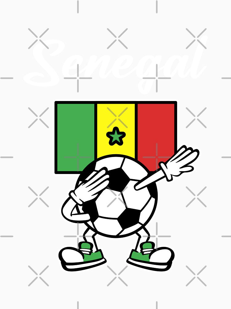 SENEGAL - Dabbing Football Soccer Ball - SENEGAL Flag by Darling DeDe