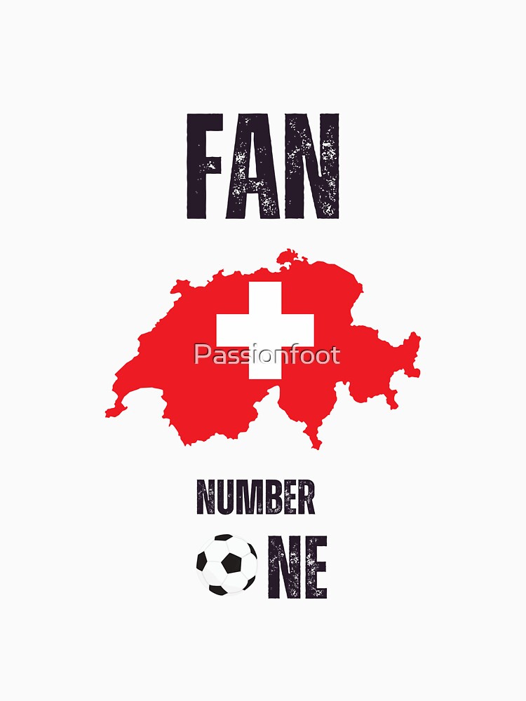 Ch Suisse football fan number one t-shirt inspired by the Switzerland team by Passionfoot