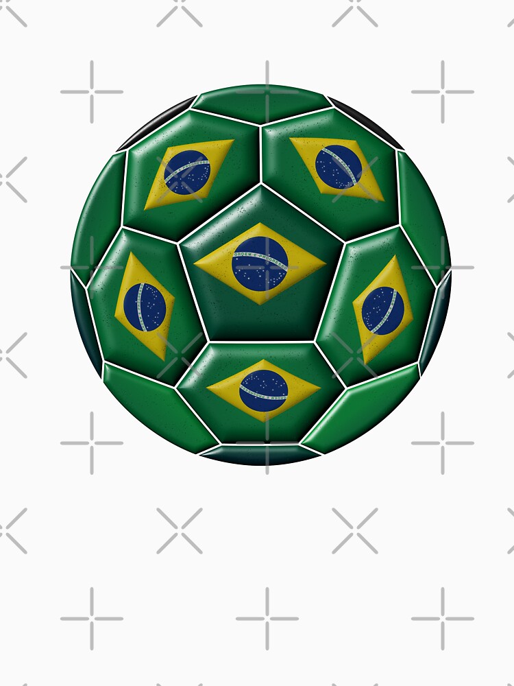 Soccer ball with Brazilian flag by siloto