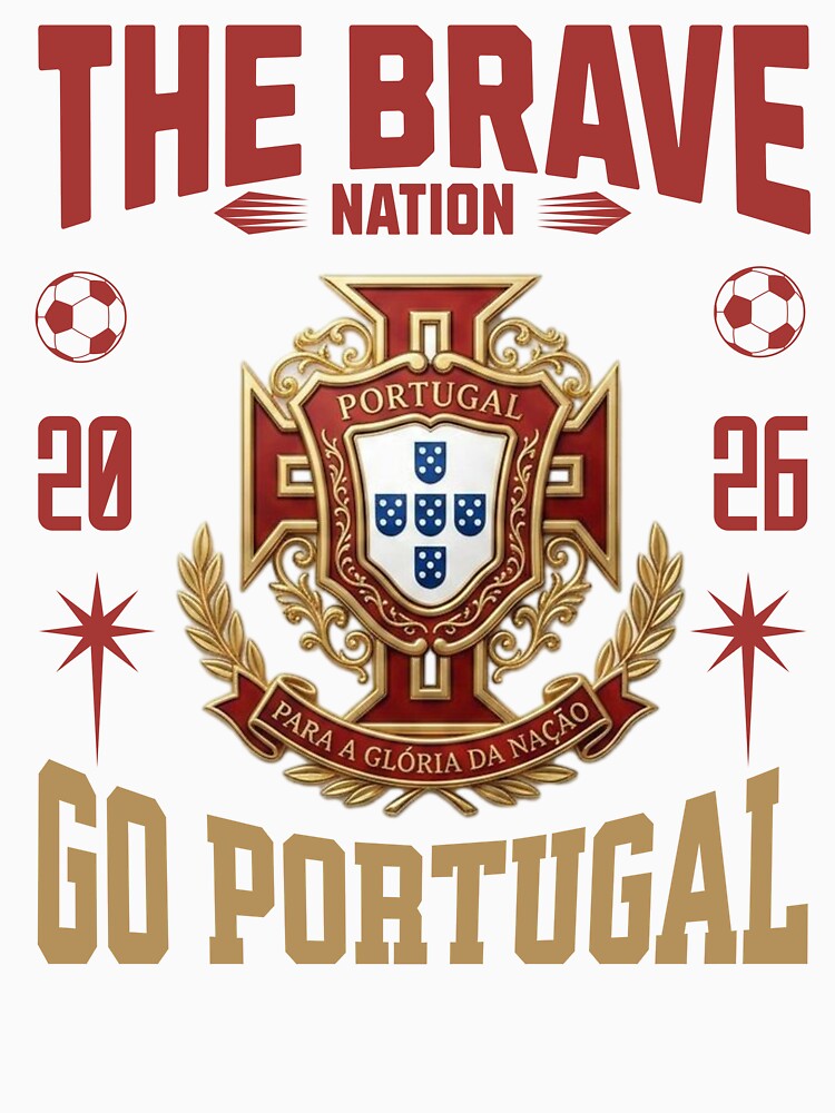 Portugal Soccer 2026 The Brave Nation Vintage Football Fan Design by Abaseen