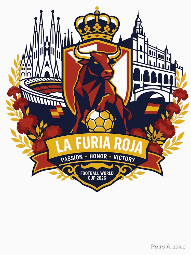 Spanish Bull Football Fan Crest by Retro Arabica