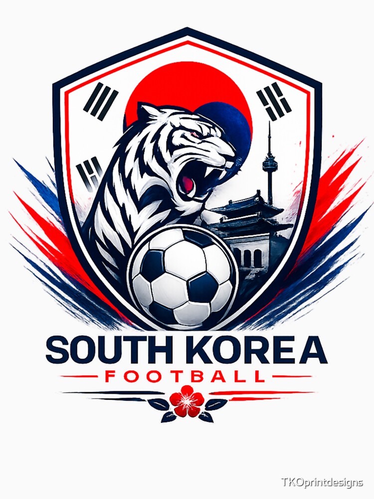 South Korea Football Ultra Modern Minimal Soccer Design by TKOprintdesigns
