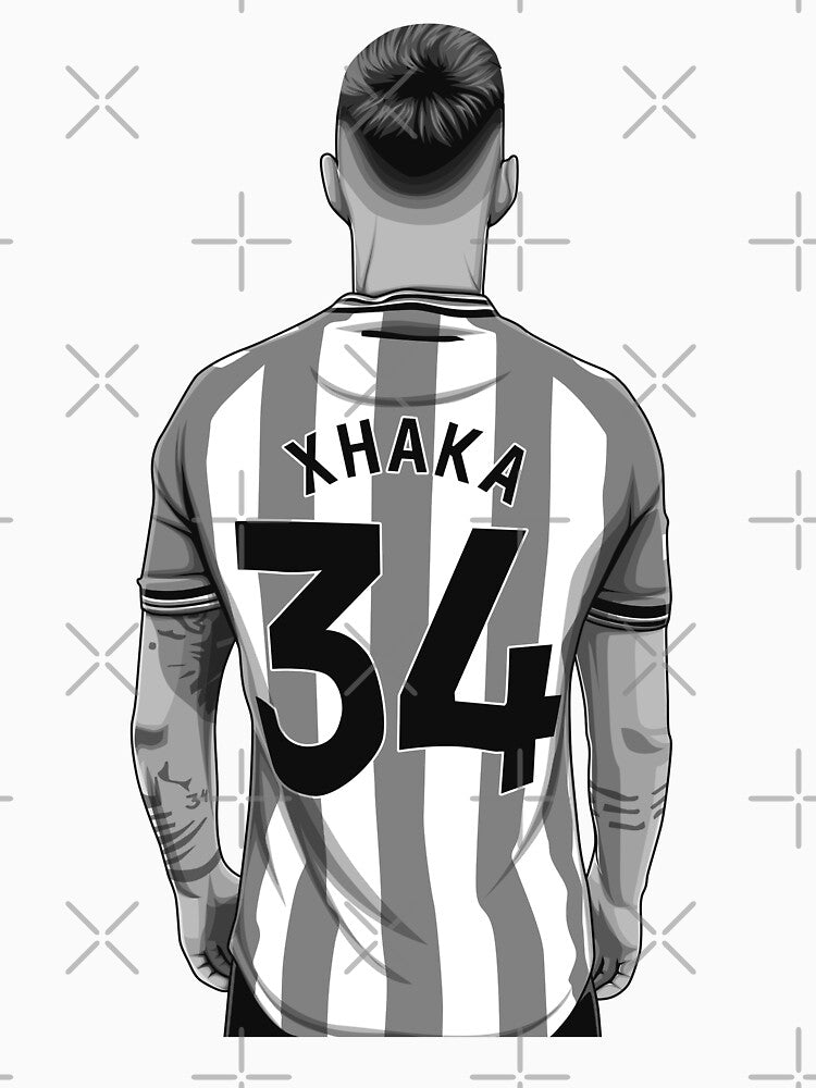 Granit Xhaka Black and White Version by Aldduardo