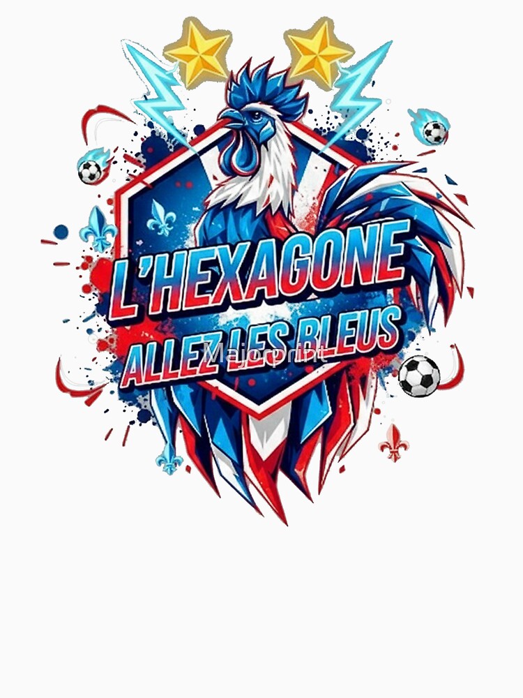 The Hexagon France Soccer Shield by Majorprint
