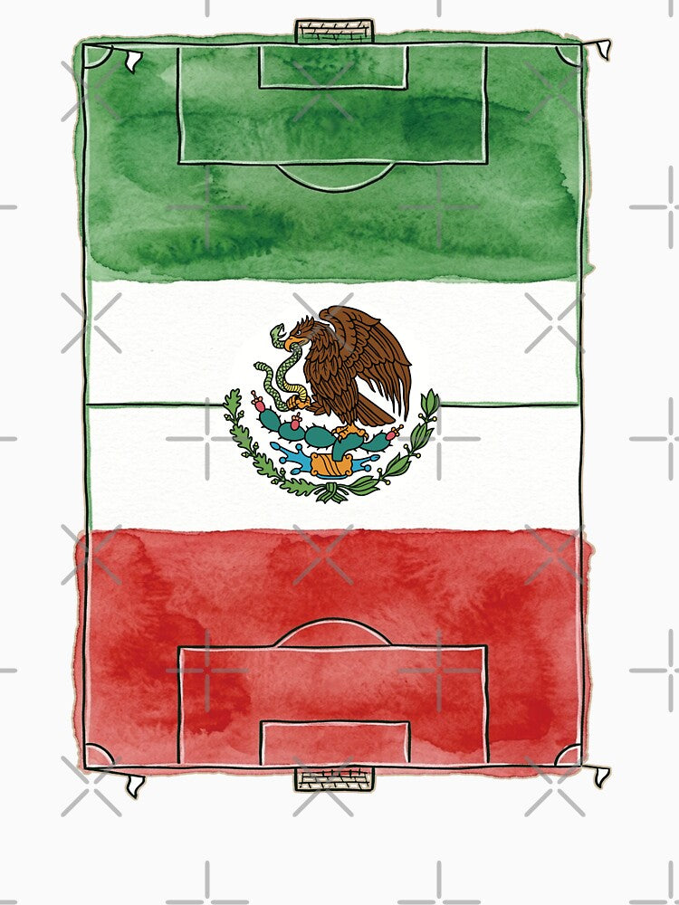 Vintage Mexico Soccer Field Flag. by EunsooLee