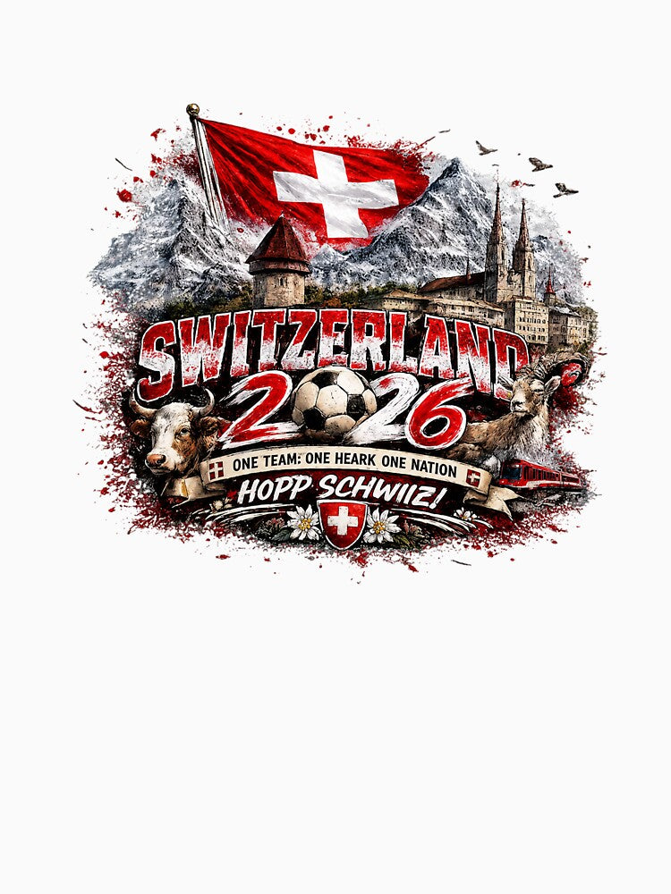 Switzerland Football Unisex Retro Soccer by ToscaSamShop