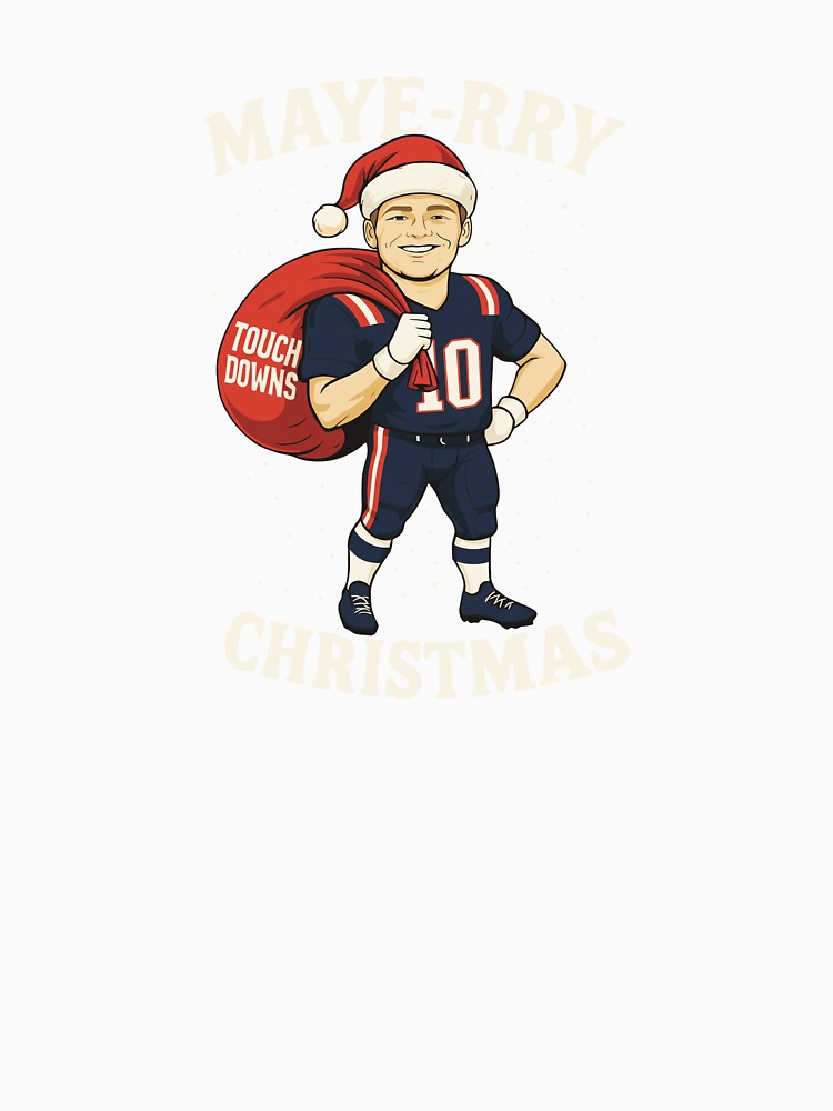 Drake Maye-Rry Funny Xmas New England Christmas Holiday Fan by DevinBooker18x