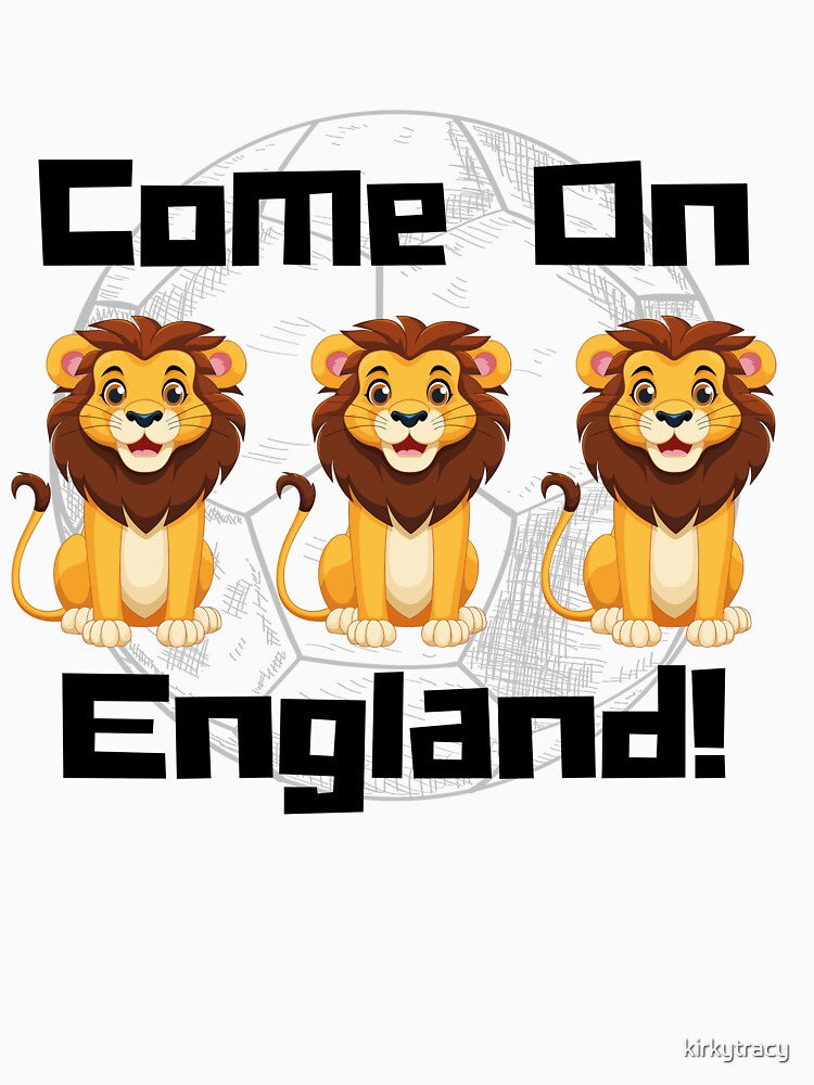 Come On England Lion Print by kirkytracy