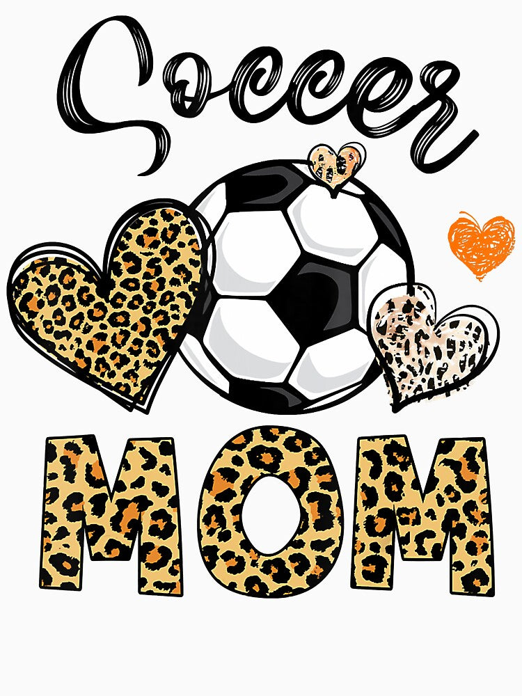 Soccer Mom Game Day Cheer Mom Leopard Mother's Day by SethFrancis37