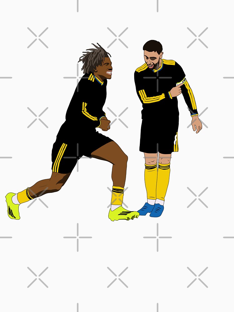 Patrick Dorgu Bruno Fernandes Goal Celebration Minimalist by Hevding