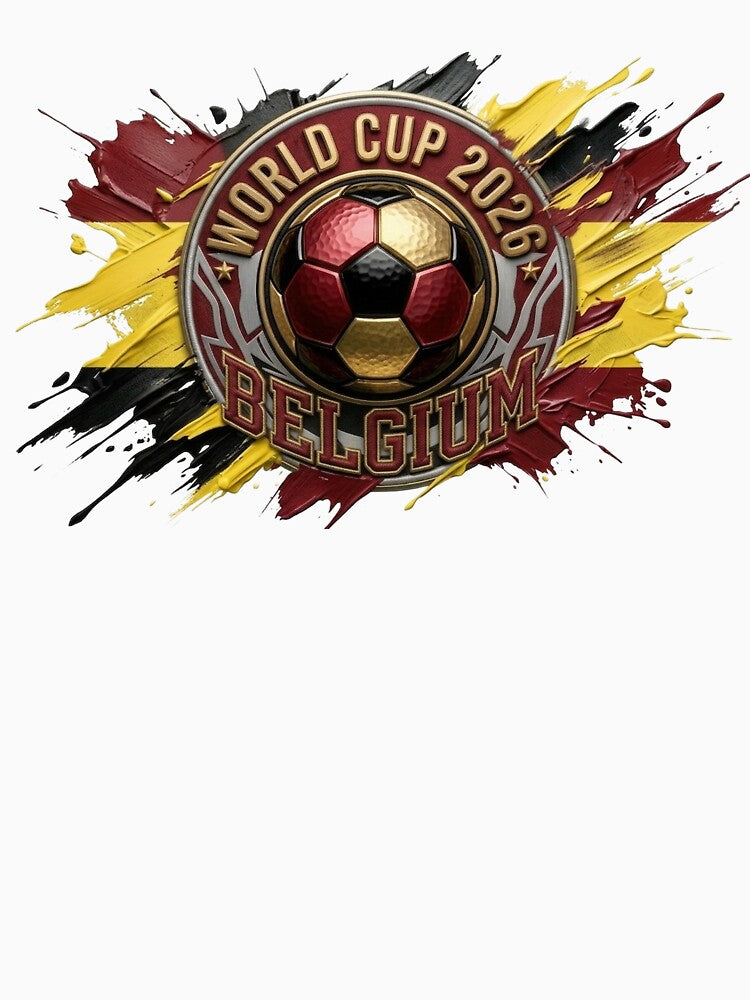 World Cup 2026 Belgium Soccer Ball Paint Splash by DigitalArtGhost