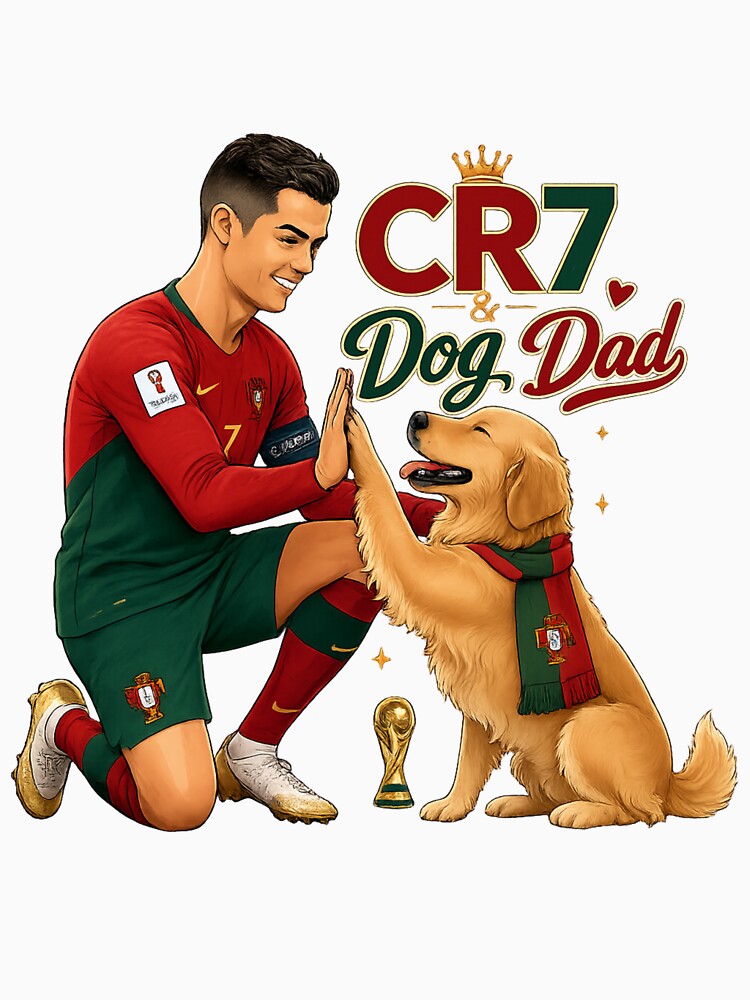 CR7 Portugal with Golden Retriever Dog Dad Kawaii World Cup by Ashley critters