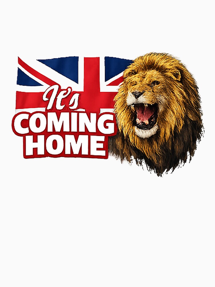 England It’s Coming Home Lion Football Fan Design by OfficeFighter