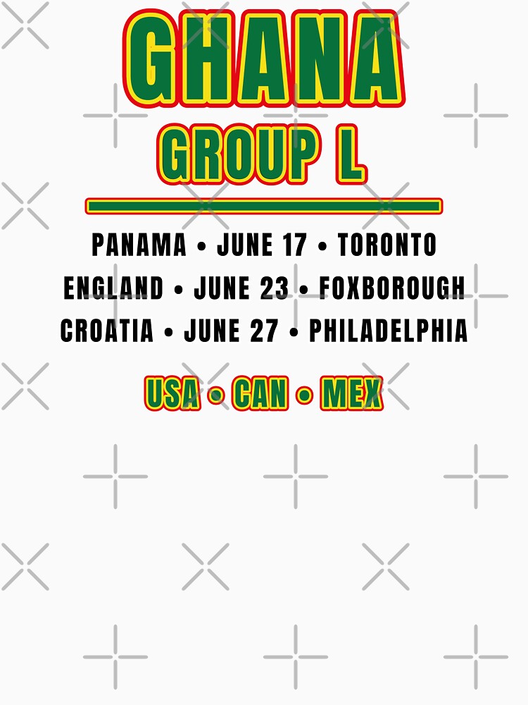 Ghana Football Fixtures T-Shirt – Group L Schedule Shirt by The Hairy Melon
