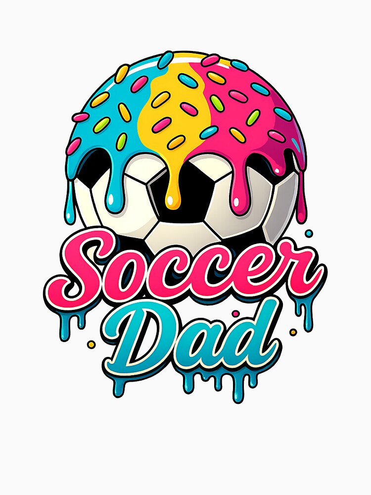 Retro Soccer Dad Daddy Father Happy Fathers Day Men Guys by diyoor