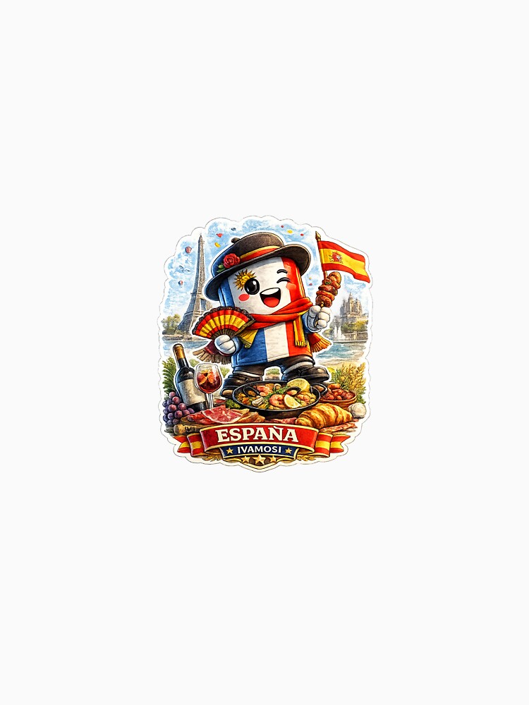 Spain Soccer Fan Sticker 2026 – Cute España Mascot | Football Supporter Cartoon | Vamos España by Julianto Tri Rizki