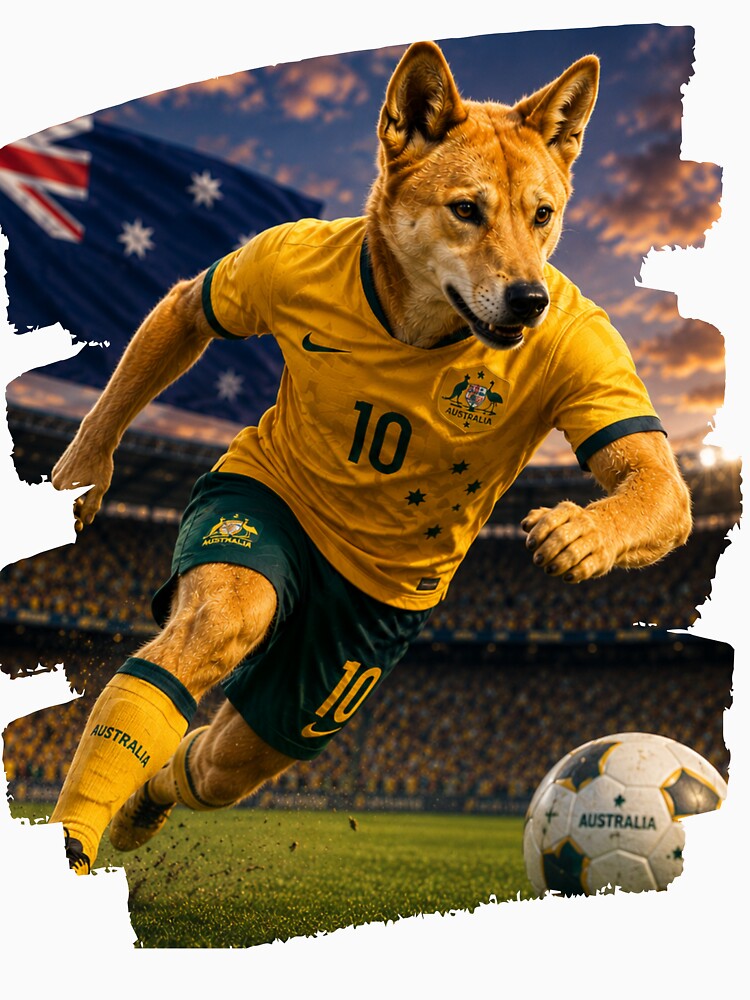 World cup 2026 Australia soccer spirit | Dingo Australia Stamina Soccer Fan Art by WhatASunShine