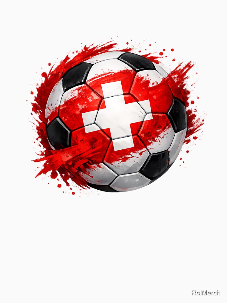 Swiss Soccer Spirit – Switzerland Flag Football Design by RolMerch