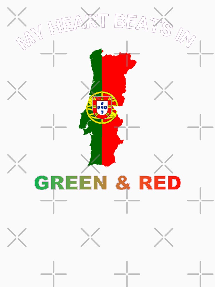 Portugal Barcelos Rooster - My Heart Beats in Red Green by FancifulDesign