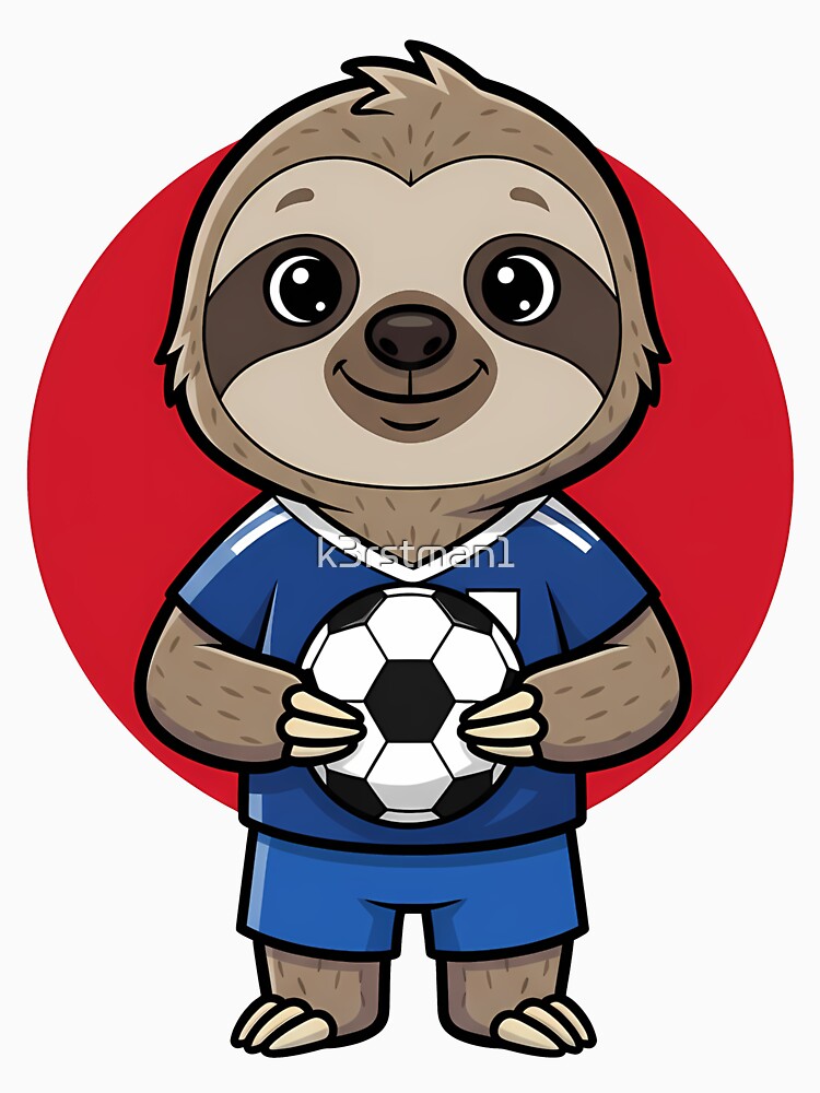 Japan Sloth Soccer Football Mascot by k3rstman1