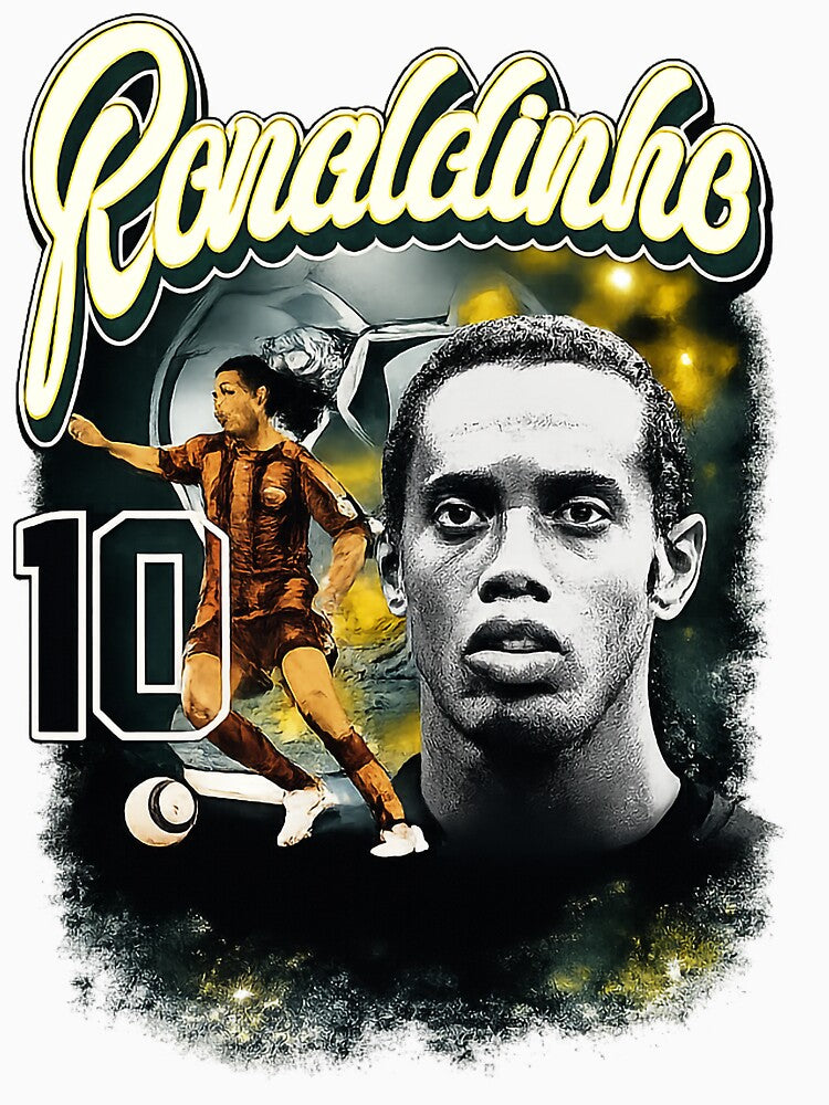 Ronaldinho Legend Football Art Retro Style by eonvisuals