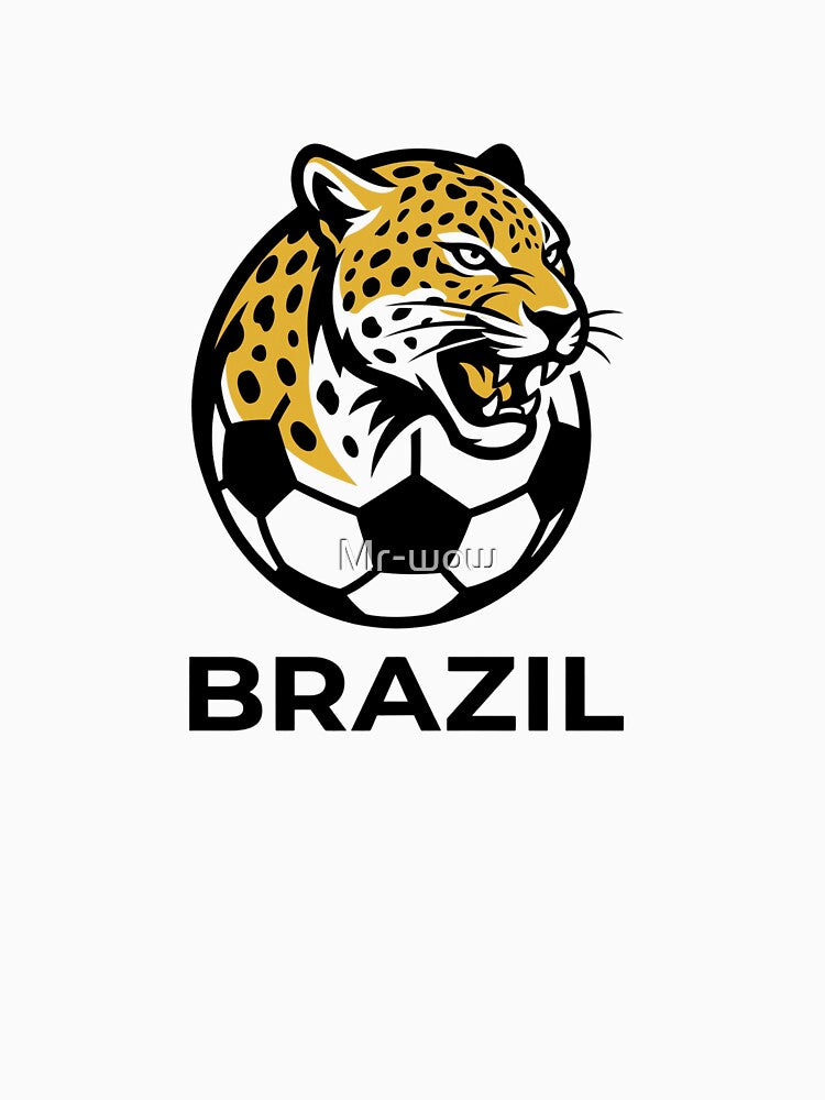 Aesthetic Brazil Soccer Jaguar Golden Athletic Decal by Mr-wow