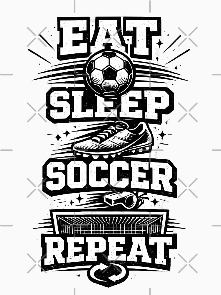 Eat Sleep Soccer Repeat Funny Soccer Player by DREAMBURN™