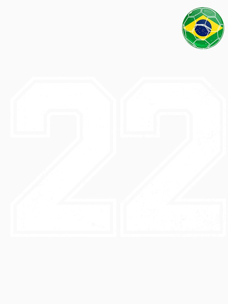 Number 22 Brazil Futbol Football Brazilian soccer Flag Jersey by RoyesButler