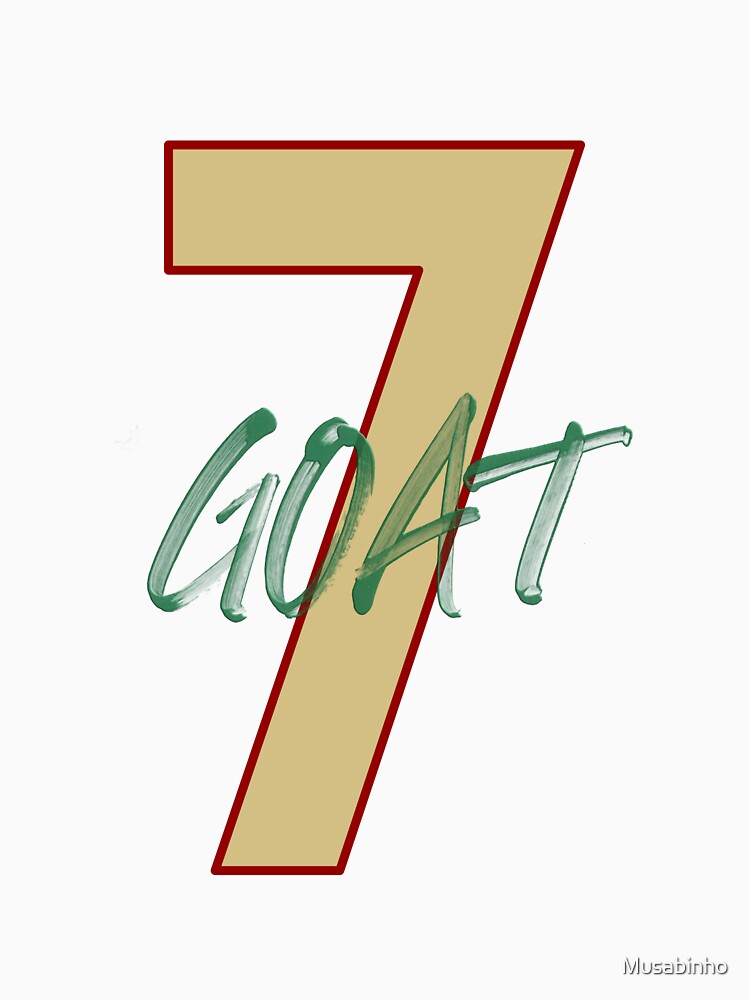 Cristiano Ronaldo 7 GOAT Football Legend Poster Art by Musabinho