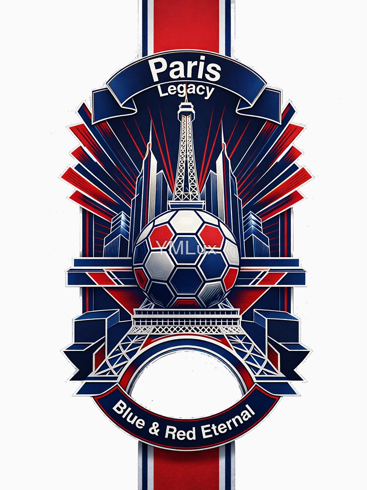 Paris Tower Legacy T Shirt, PSG Heritage Crest Mug, French Football Legacy Gift by YMLux