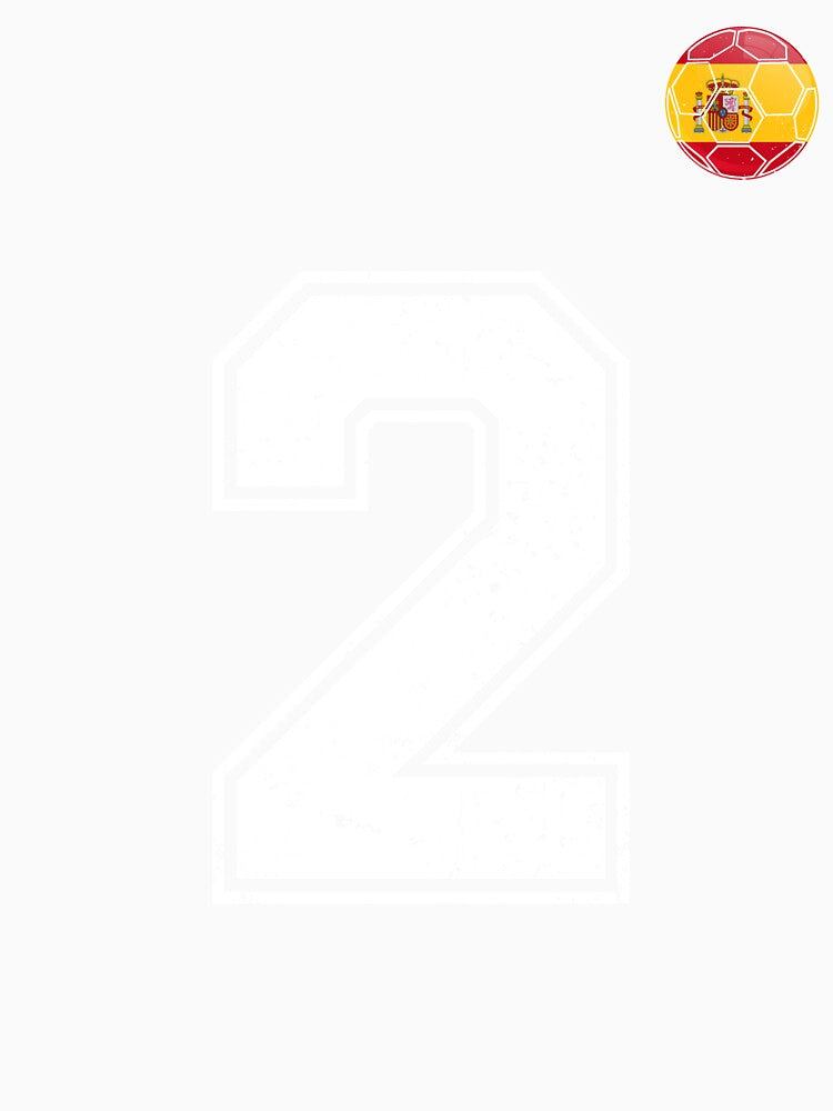 Spain Soccer Number 2 Vintage Sports Fan by KristenosNehk