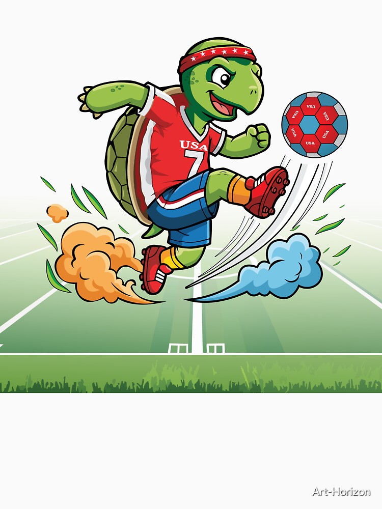Turtle Soccer player with team USA by Art-Horizon