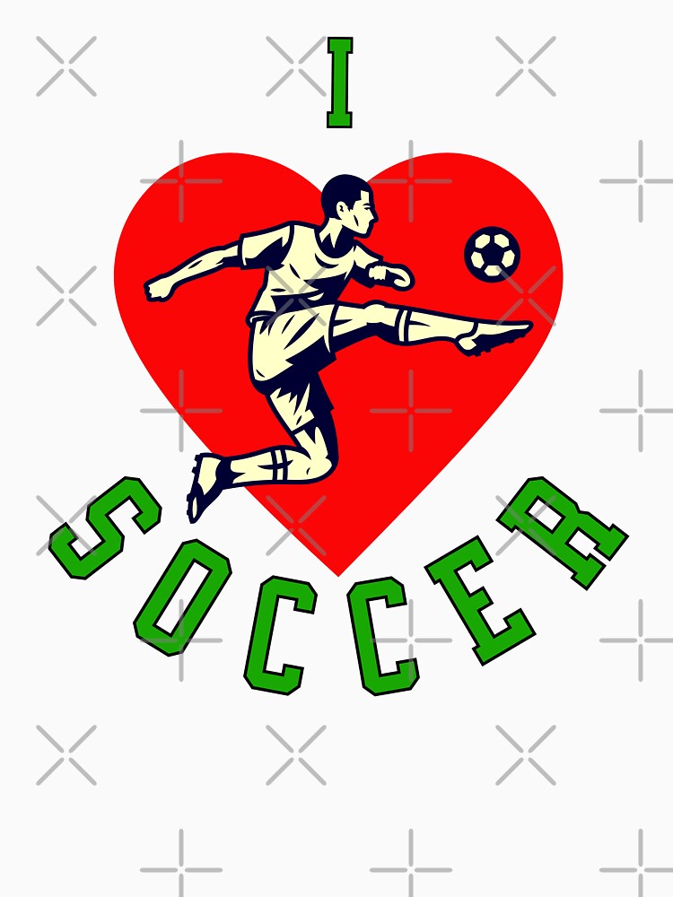 I Love Soccer Striker Heart by ZeptepiTrends