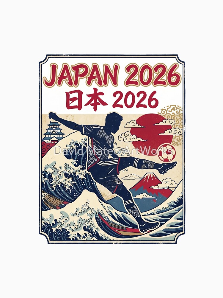 Japan 2026 — Retro Japanese Football Poster Ukiyo-e Style by David Mateo ArtWorks