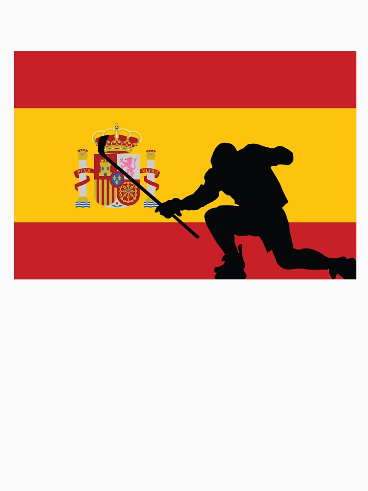 Spanish Ice Hockey Silhouette Celebration by CanvasTee