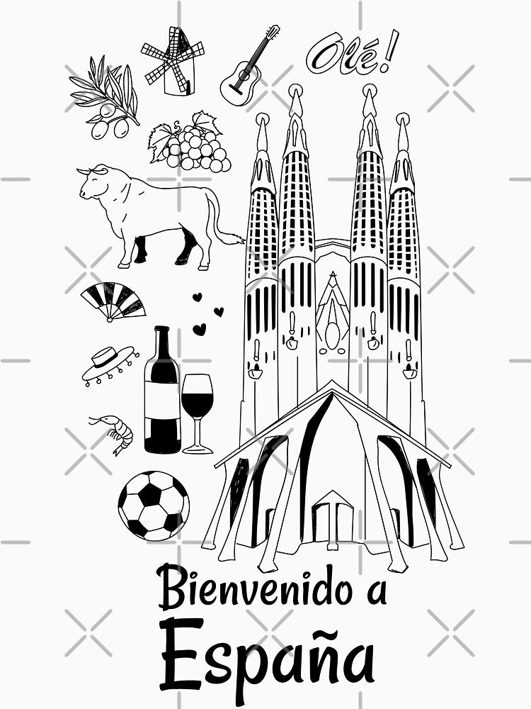 Bienvenido a Espana | Spain Doodle by modernzen