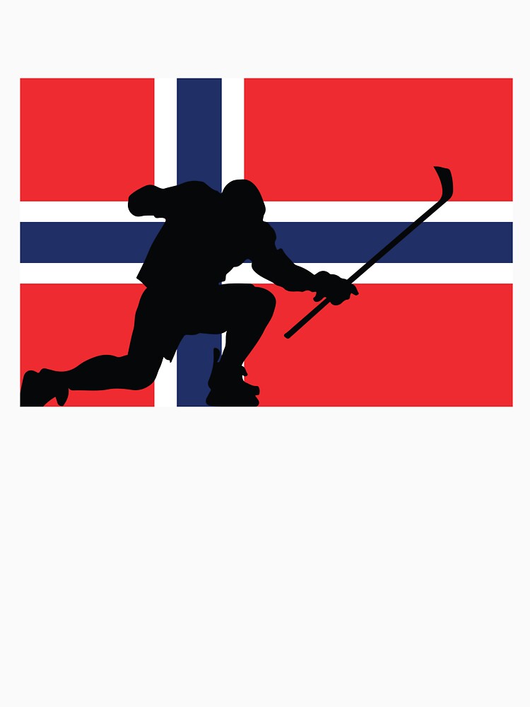 Norway Ice Hockey Silhouette Celebration by CanvasTee