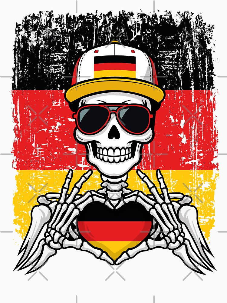 German Pride Skeleton Art by Colorful Designs