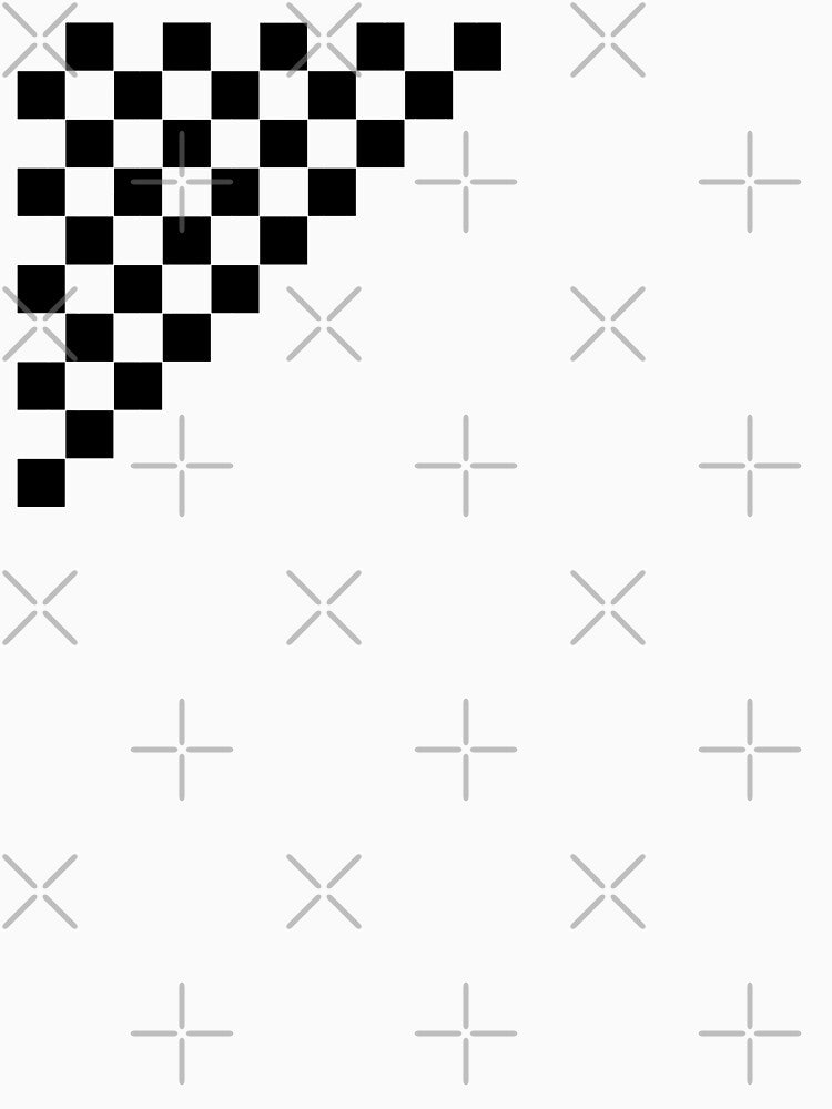 Checkered black gray triangle by oxoxoxo