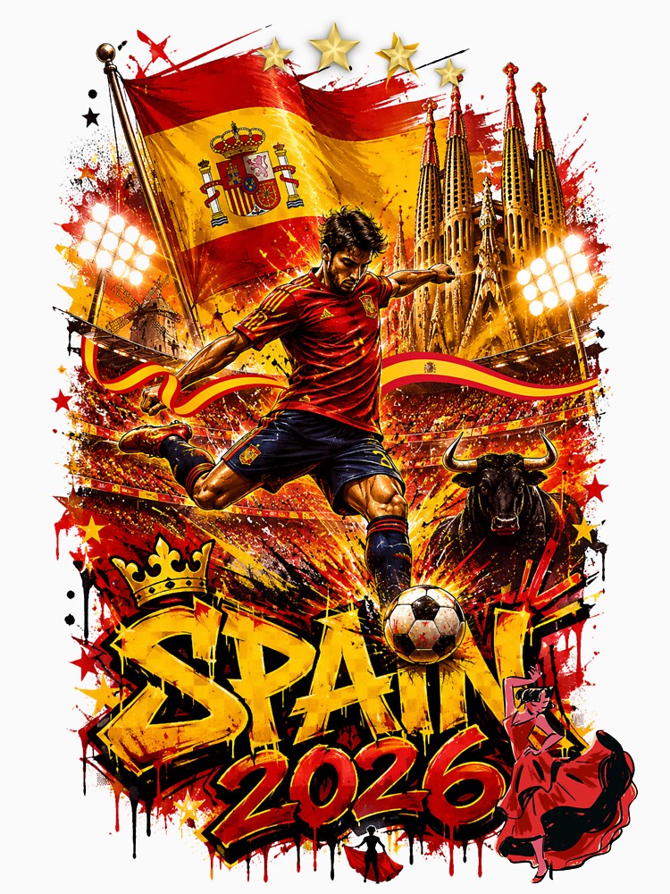 Spain Football 2026 Graffiti Art - Spanish Soccer Merch ver 1 by CosmicNook1